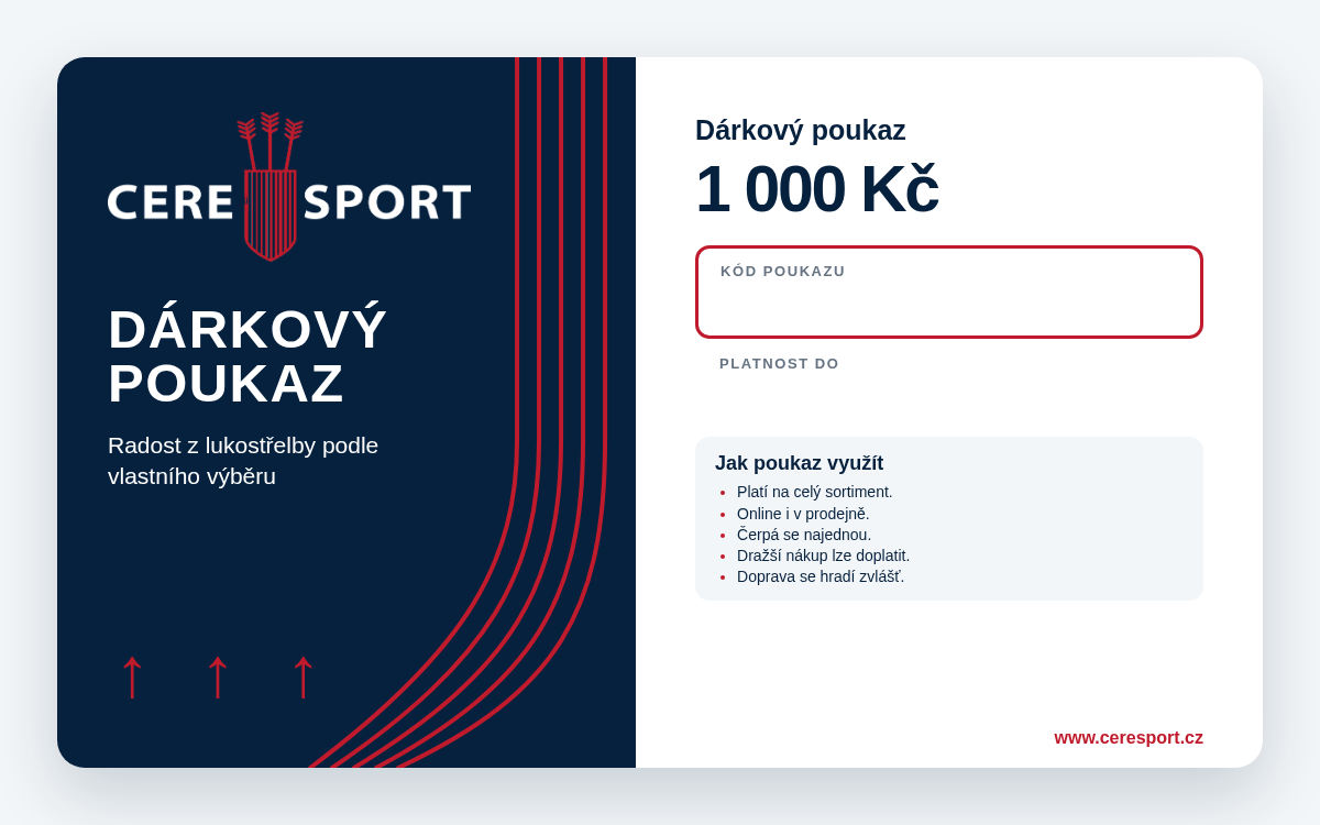 Dárkový poukaz 1000 Kč