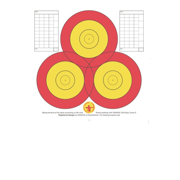 Terč trén. kytka 3 - 40 cm red - kombinov